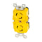 Marinco Locking Receptacle - 15A, 125V - Yellow [4700CR]