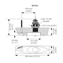 Airmar B744V 50/200kHz, 600W, w/ FB, Raymarine, DST - B744V-RAY