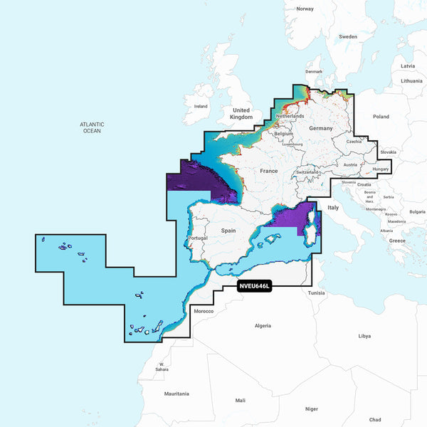 Garmin Navionics Vision+™ NVEU646L Europe, Central & West - 010-C1275-00