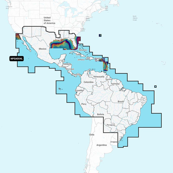 Navionics Platinum+ NPSA004L Mexico, Caribbean to Brazil - 010-C1364-40