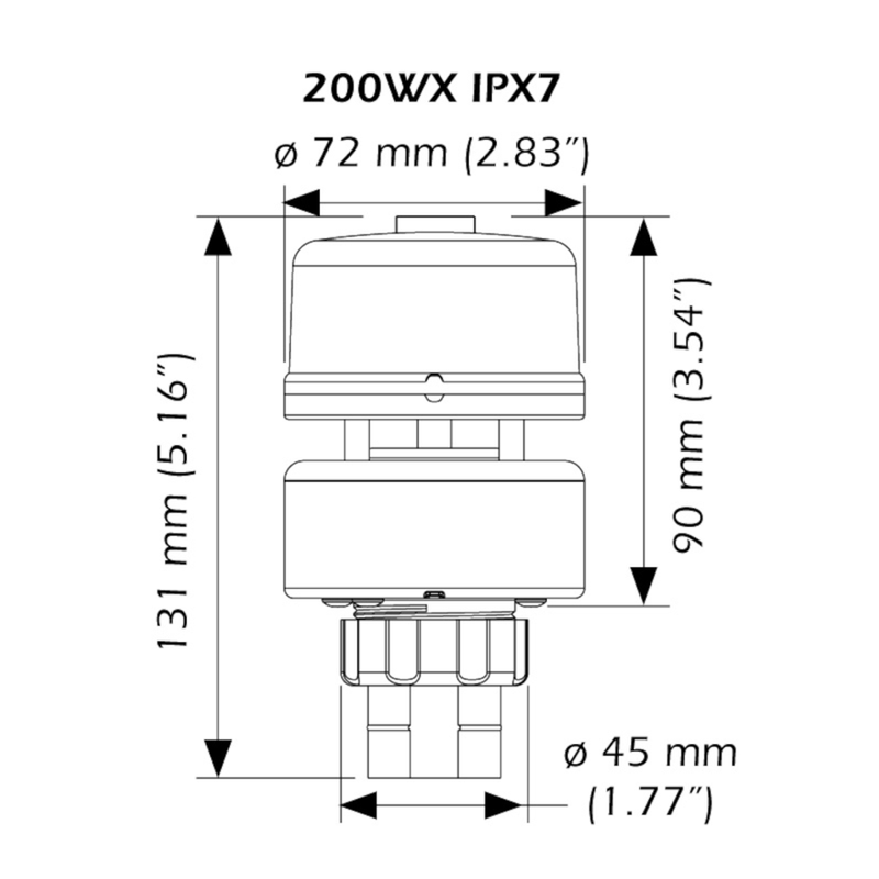 Airmar 200WX NMEA 0183 / 2000® WeatherStation® - (No Relative Humidity) - RS422 - IPX7